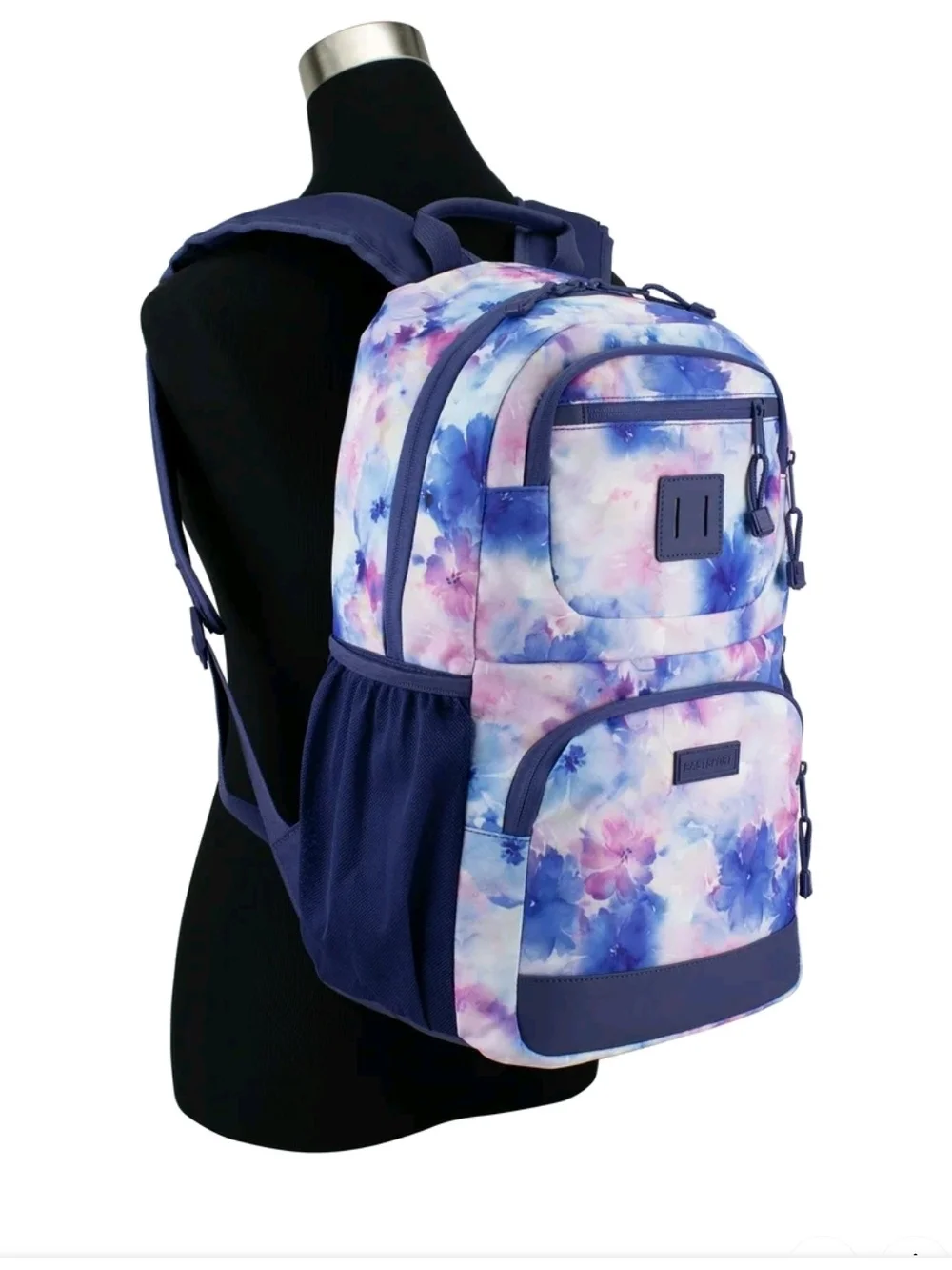 Kids Floral Watercolor Backpack - Blue/Pink